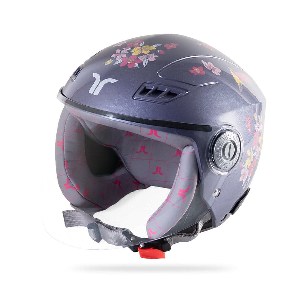 Blossom - Motorcycle Riding Helmet for Women (Lilac Blush) — Open Face & Off-Road Helmets