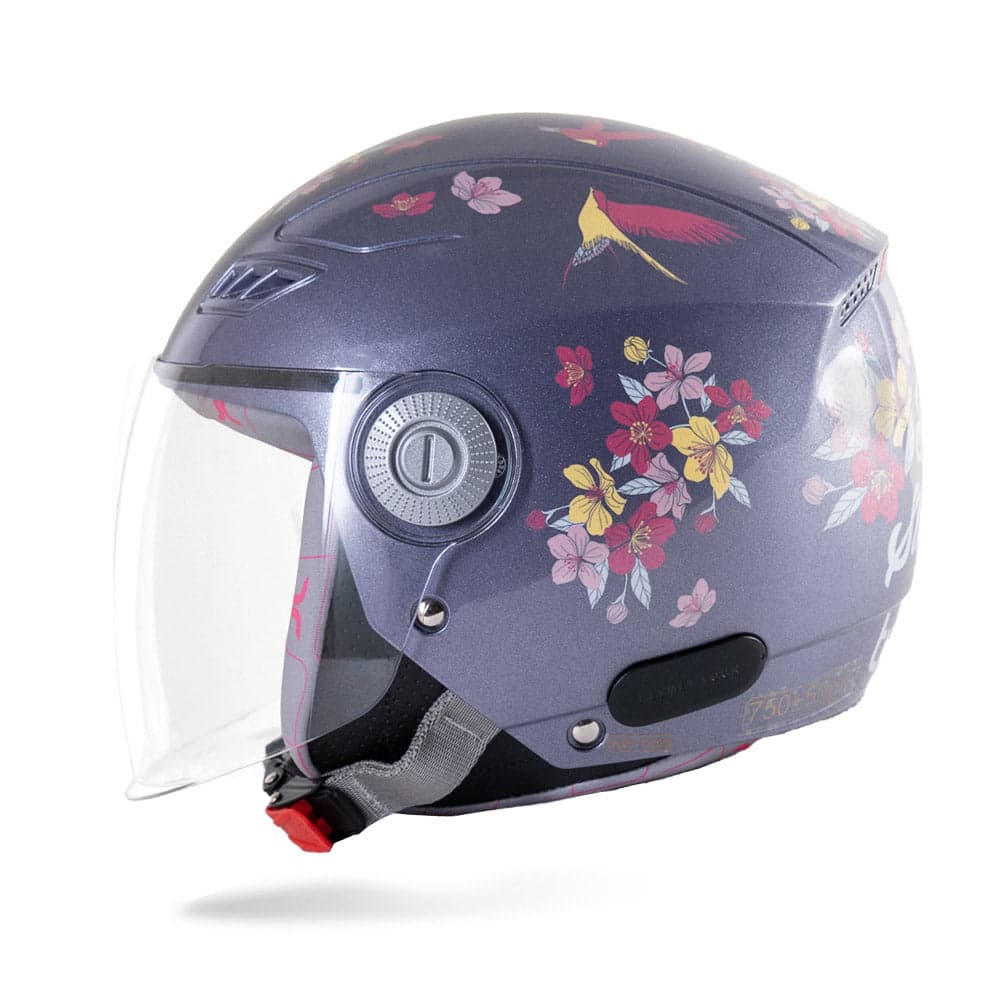 Blossom - Motorcycle Riding Helmet for Women (Lilac Blush) — Angle 2