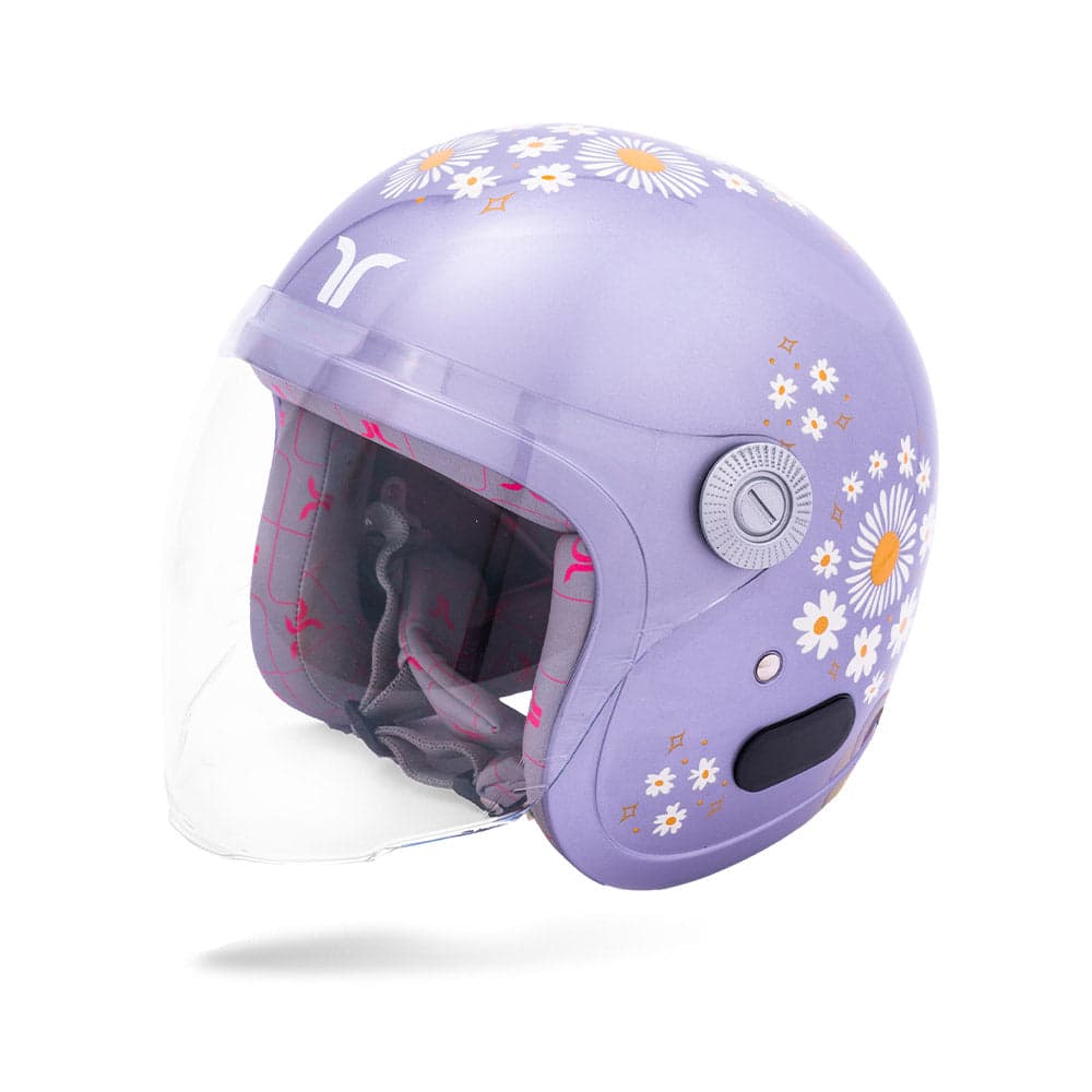 Daisy - Motorcycle Riding Helmet for Women (Lilac) — Open Face & Off-Road Helmets
