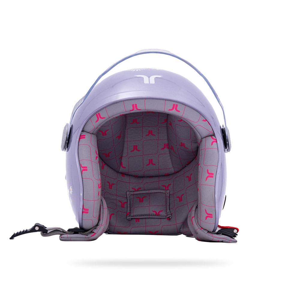 Daisy - Motorcycle Riding Helmet for Women (Lilac) — Angle 2