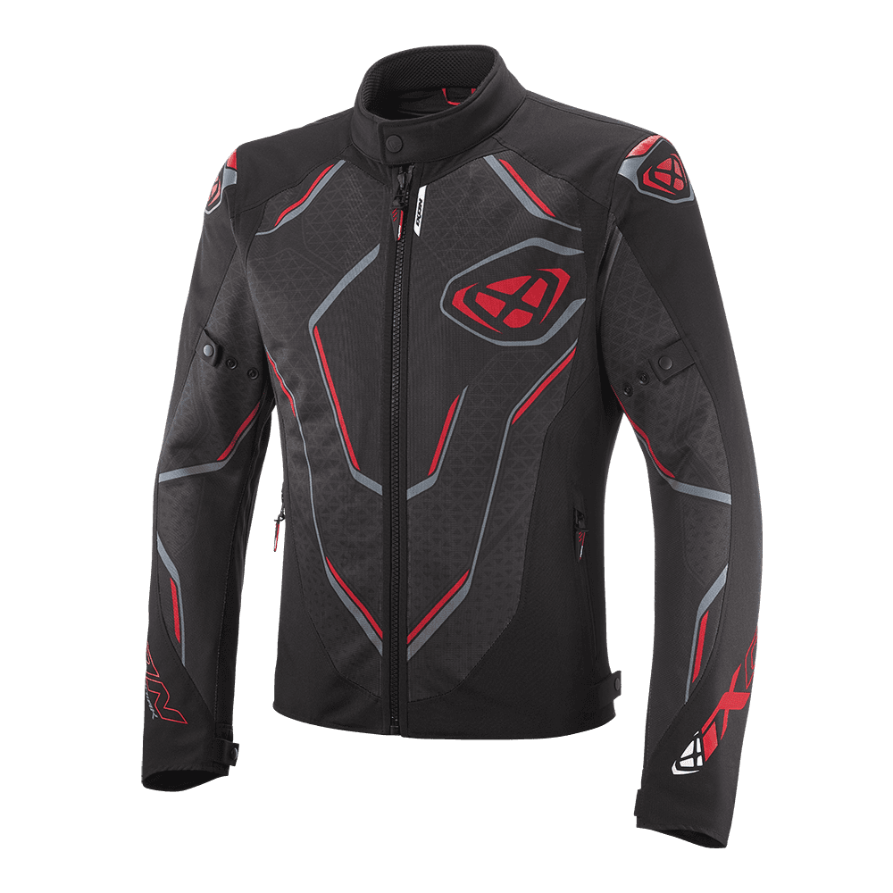 Demoniak - All Weather Motorcycle Riding Jacket (Black/Red) — Riding Jackets