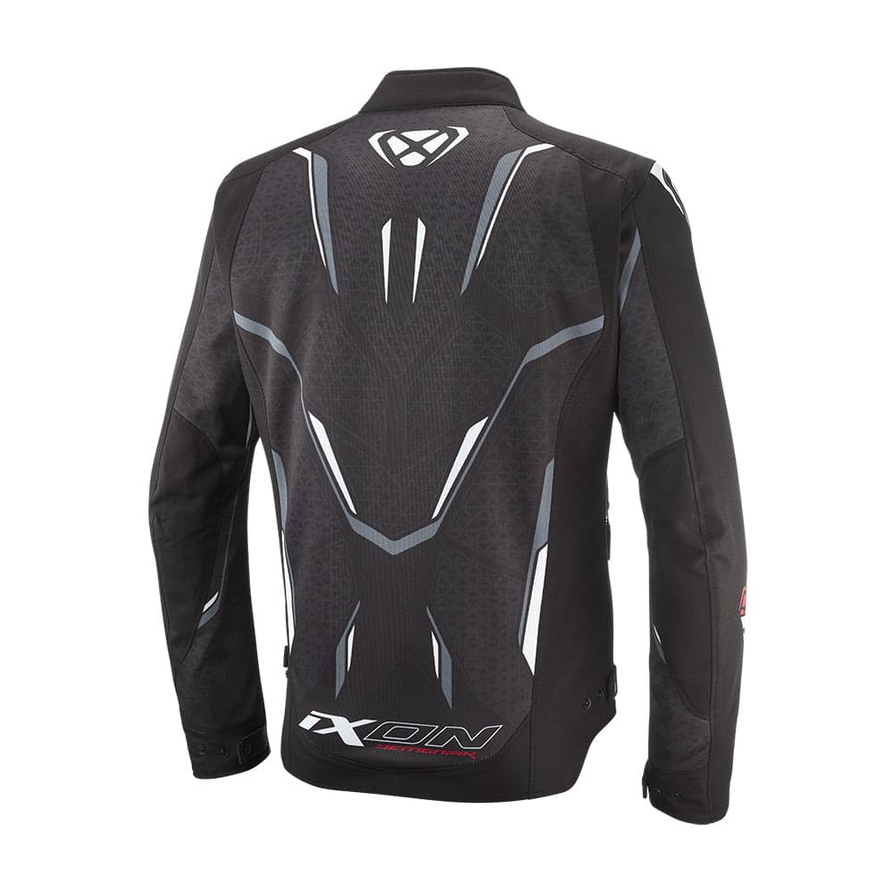 Demoniak - All Weather Motorcycle Riding Jacket (Black/White) — Angle 2