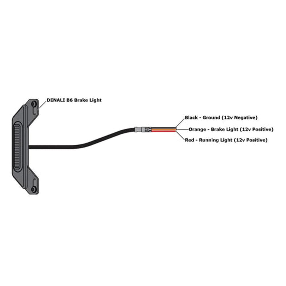 B6 - LED Motorcycle Brake Light with License Plate Mount — Angle 2