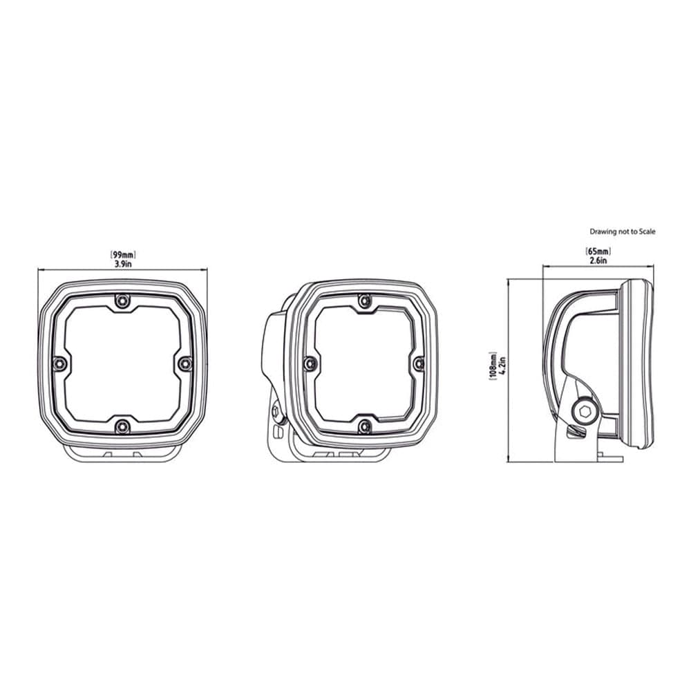 D4 - Motorcycle Driving Light Pods with Datadim Technology (Pair) — Angle 2