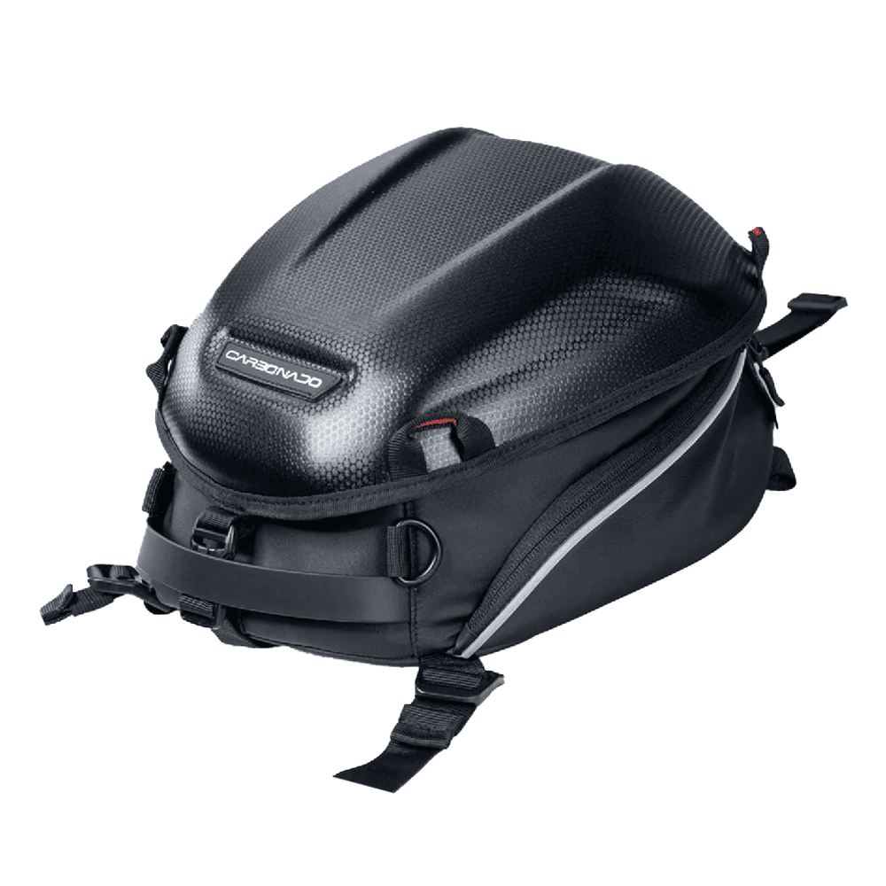 Drift - Hybrid Tank Bag with Rain Cover (Black) — Angle 2