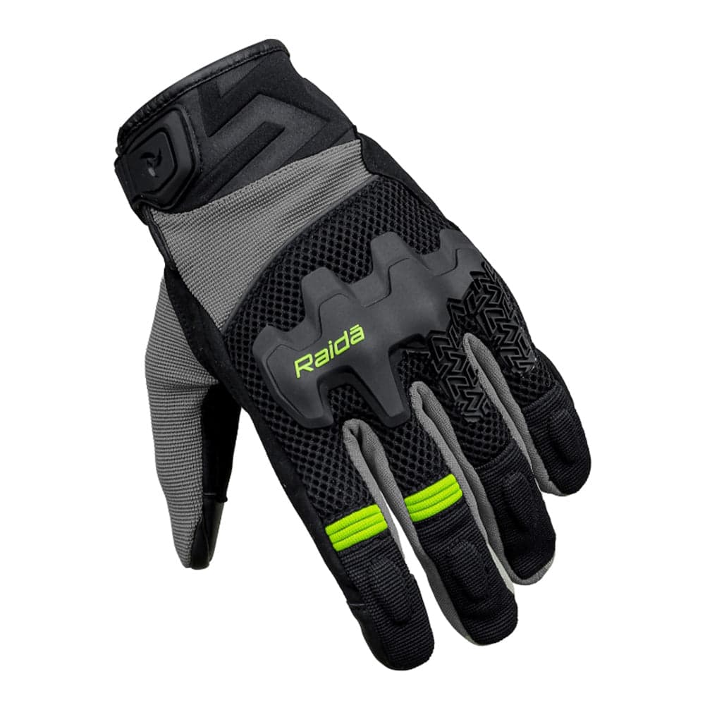 Drift - All Terrain Motorcycle Riding Gloves (Hi-Viz) — Angle 2