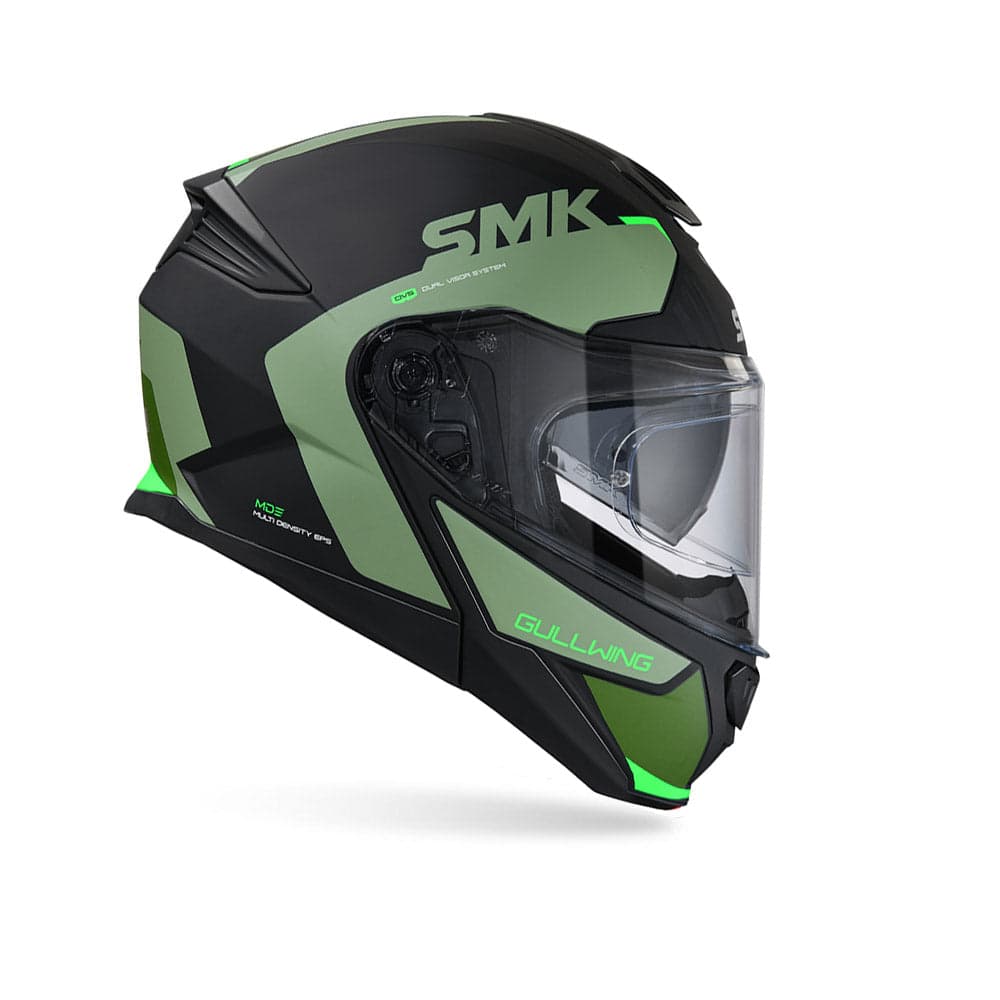 Gullwing Kresto - Motorcycle Riding Helmet (Matt Black) — Angle 2