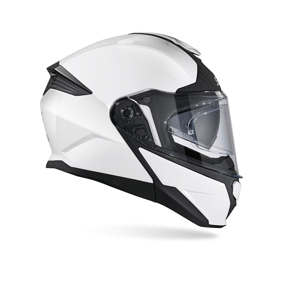 Gullwing Solid - Motorcycle Riding Helmet (Gloss White) — Angle 2