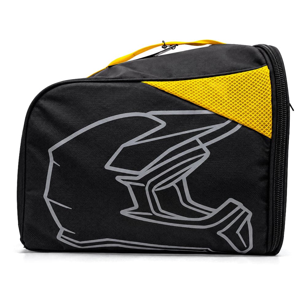 Motorcycle Helmet Bag (Black/Yellow) — Angle 2