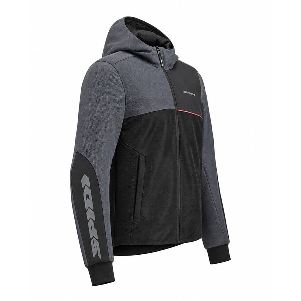 Hoodie Net - Ultra-Breathable Riding Jacket (Black/Grey) — Angle 2