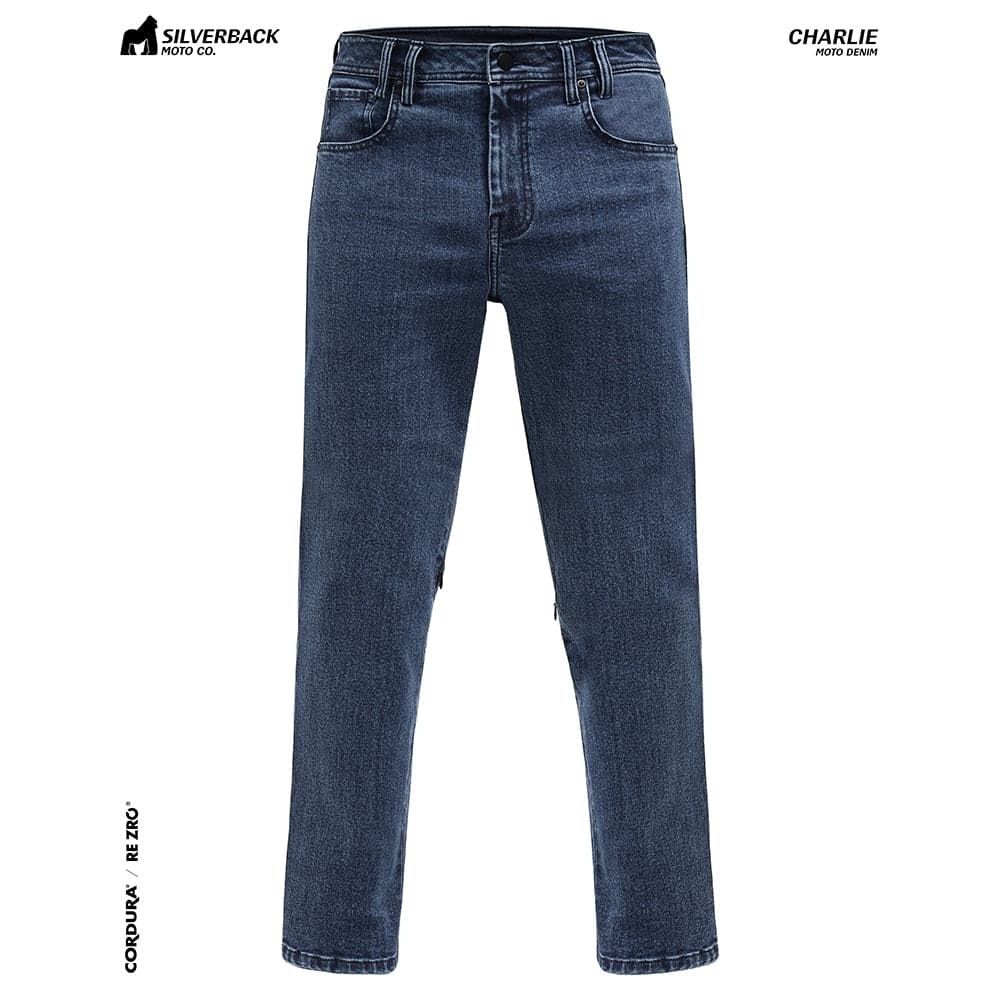 Silverback Charlie - Motorcycle Riding Jeans (Washed Blue) — Riding Pants & Jeans