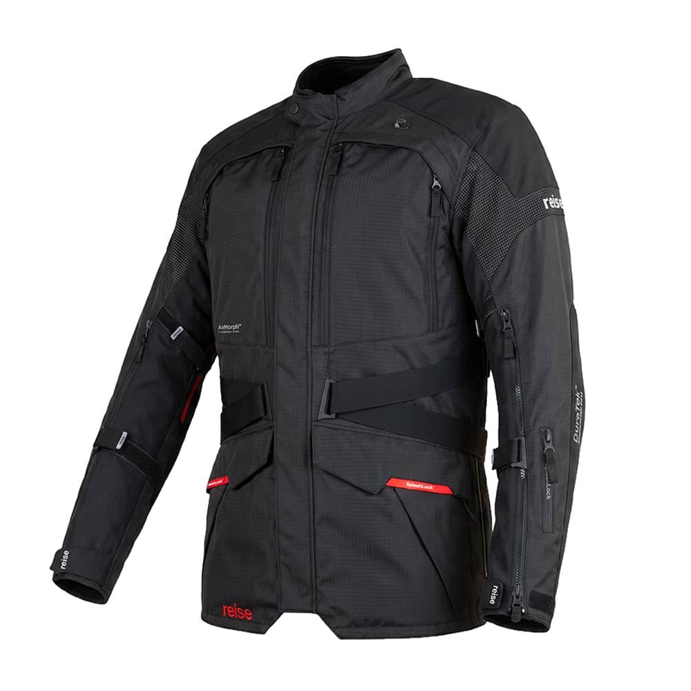 Traverse - Motorcycle Adventure Touring Jacket (Black) — Angle 2