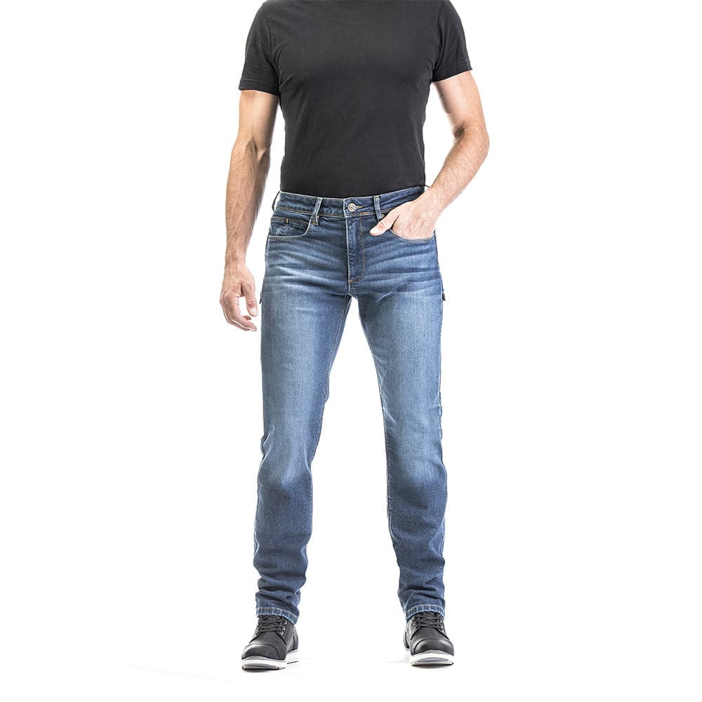 Wayne - Motorcycle Riding Jeans (Stonewash) — Riding Pants & Jeans