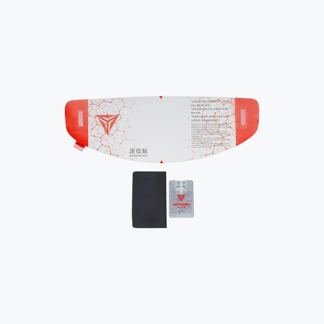 MOTOWOLF P1 Anti-Fog Helmet Visor Patch — Angle 2